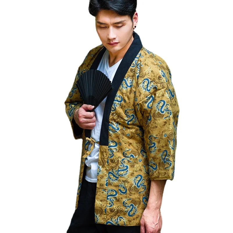 Traditional Winter Japanese Clothing - Kimono Haori de invierno para hombre