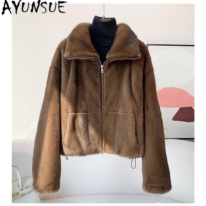 Winter Clothing Label - AYUNSUE Abrigo de Piel de Visón