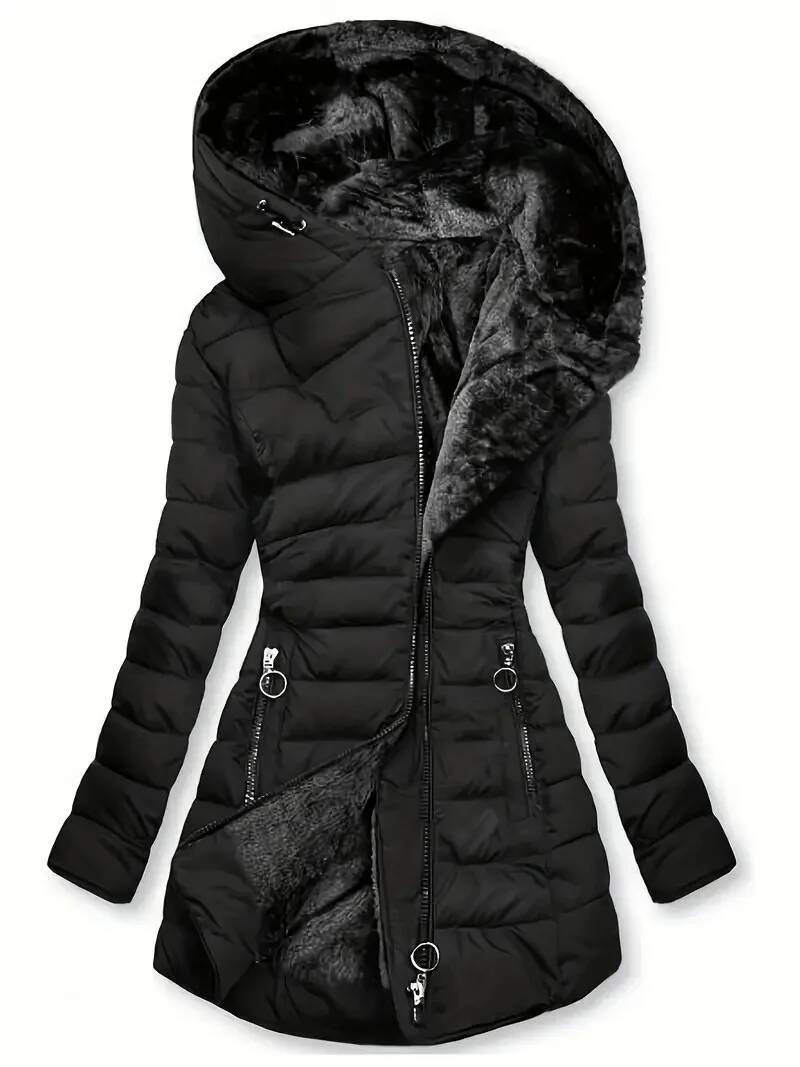 Winter Clothing Taiwan - Chaqueta con capucha ajustada y cálida