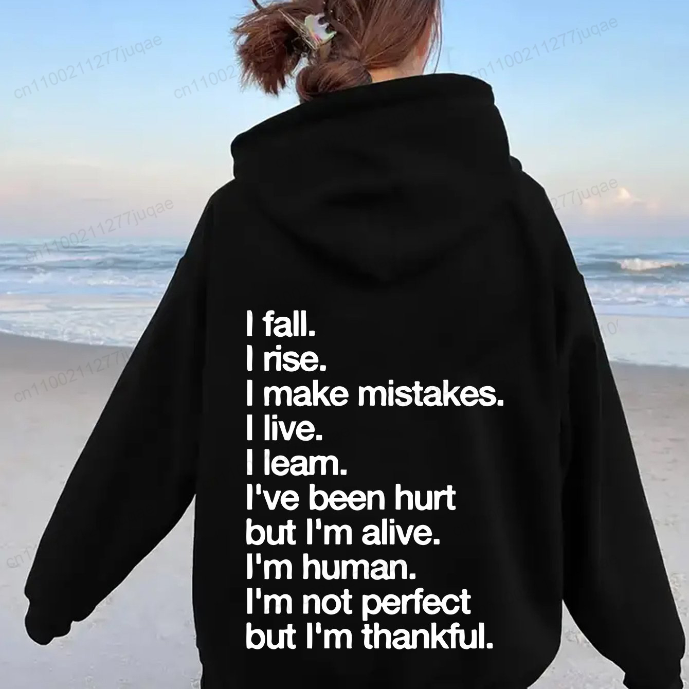 Winter Clothing Quotes - Sudadera con capucha con estampado de