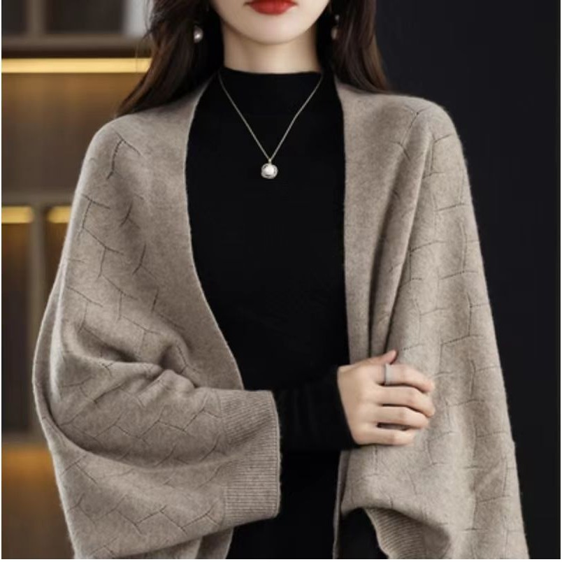 Winter Clothing Label - Abrigo de Cachemira Otoño-Invierno de Doble