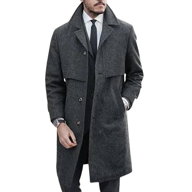 Winter Clothing Taiwan - Abrigo de Solapa para Hombre, Estilo