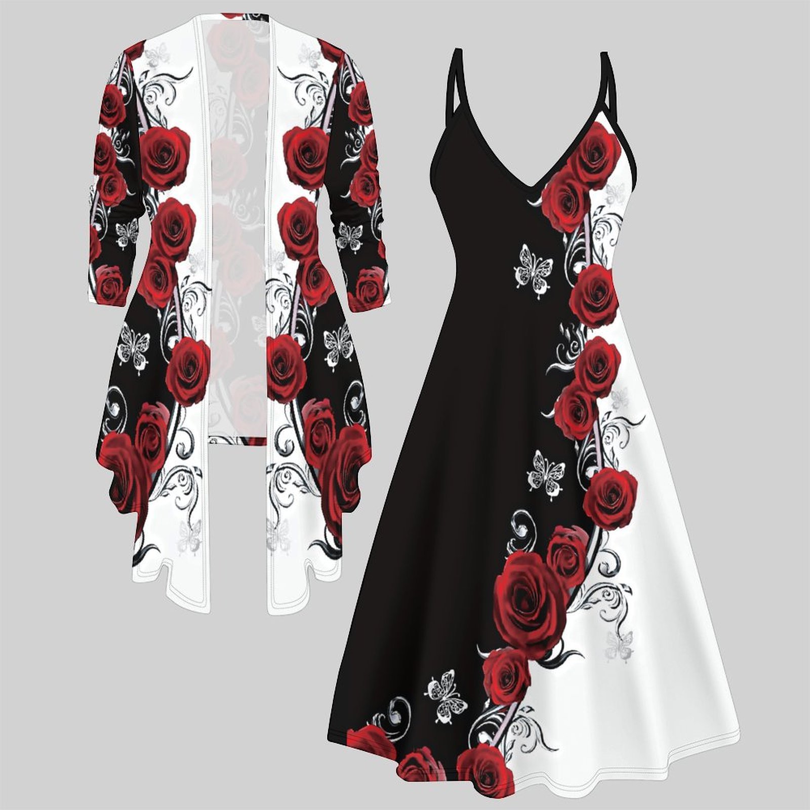 Winter Clothing Clearance Sale - Conjunto de dos piezas estampado para