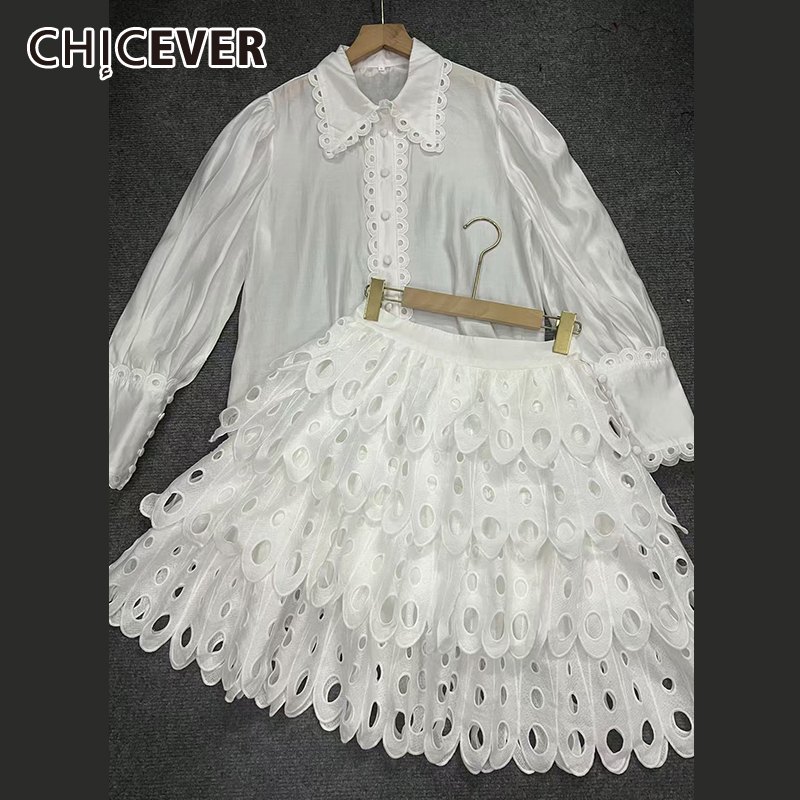 CHICEVER-traje de falda unicol - Winter Clothing Clearance Sale reseña y precio