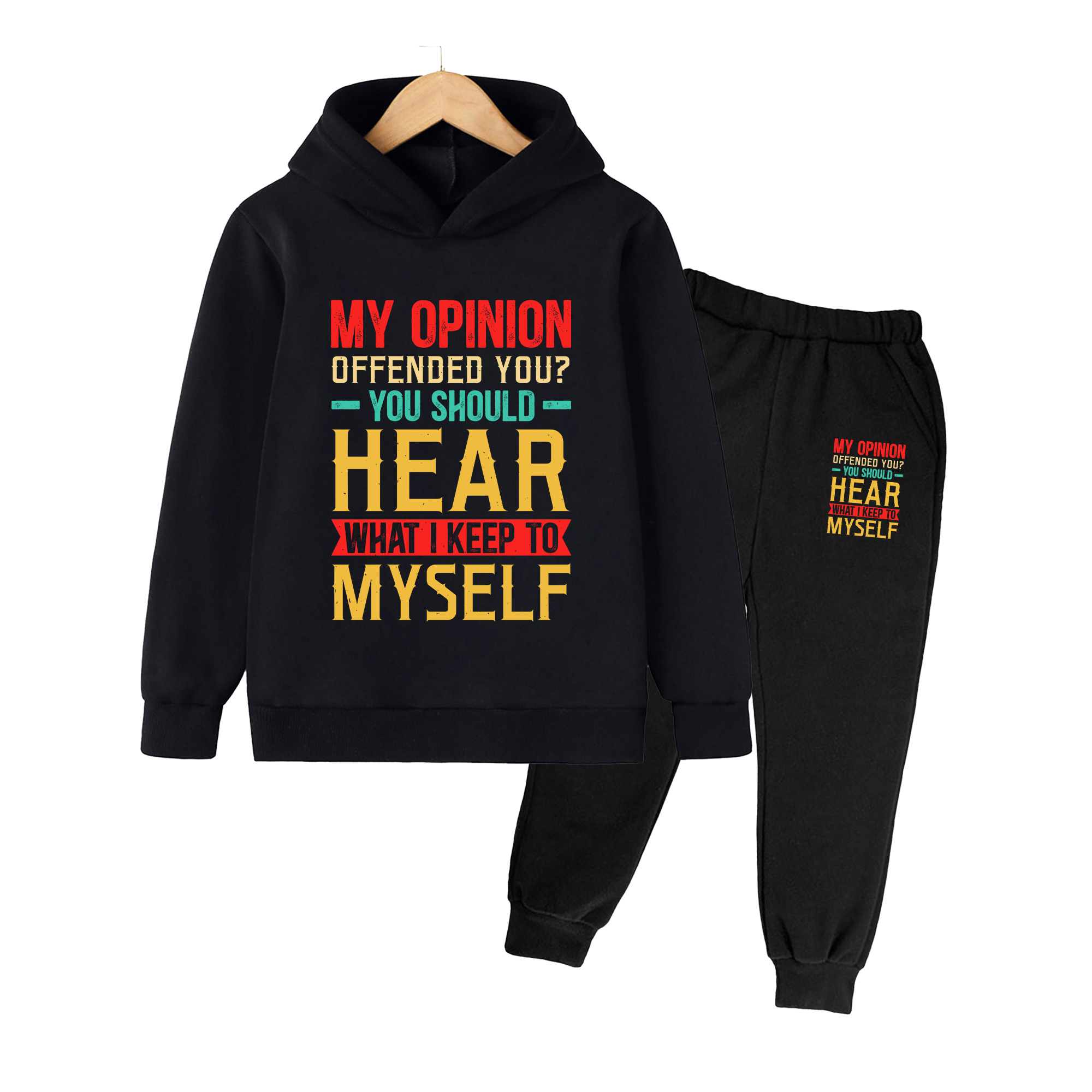 Conjunto de sudadera con capuc - Winter Clothing Quotes reseña y precio