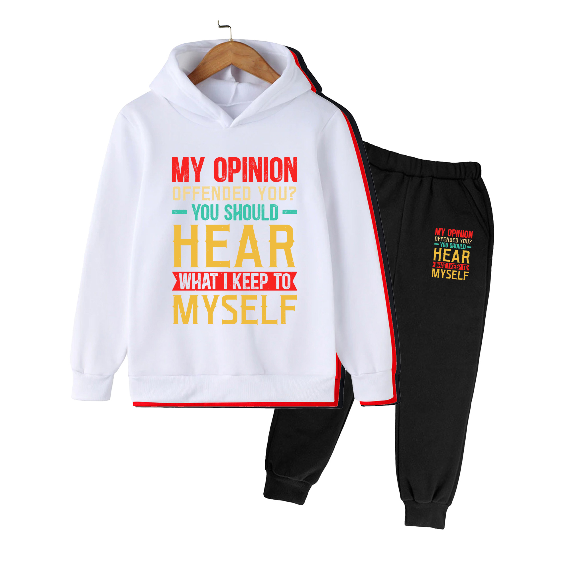 Conjunto de sudadera con capuc - Winter Clothing Quotes reseña y precio