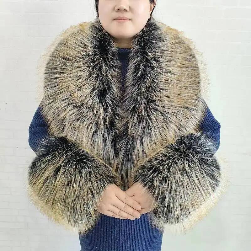 Bufanda grande de piel de zorr - Winter Clothing Clearance Sale reseña y precio