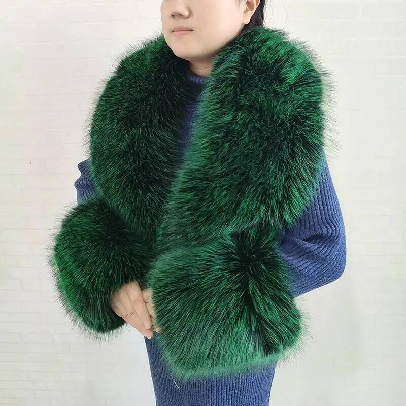 Bufanda grande de piel de zorr - Winter Clothing Clearance Sale reseña y precio