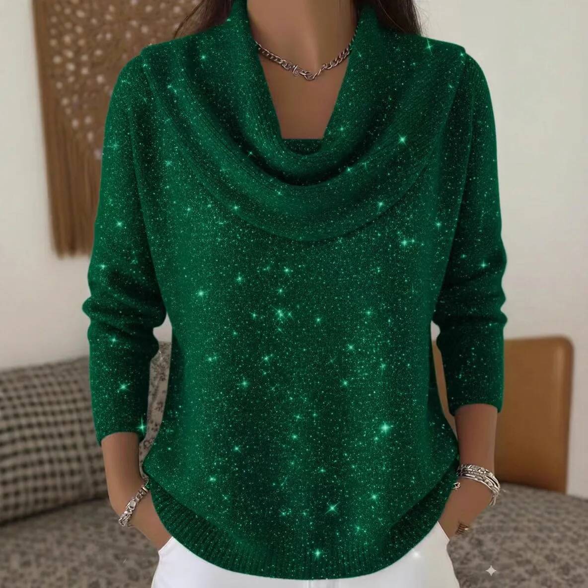 Suéter de Punto con Lentejuela - Winter Clothing Taiwan reseña y precio