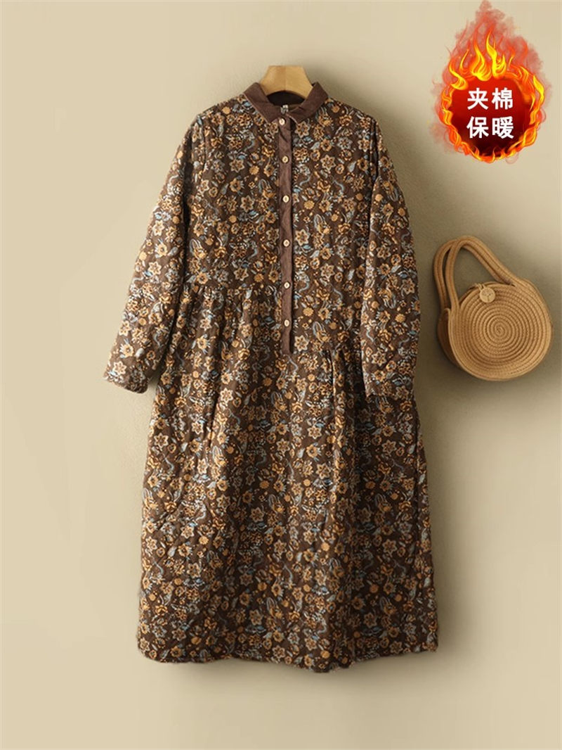 Vestido Floral de algodón y li - Winter Clothing Label reseña y precio