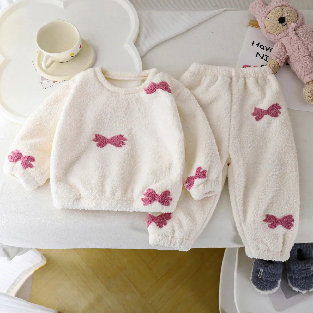 Pijamas gruesos de lana cálida - Winter Clothing Toddler reseña y precio