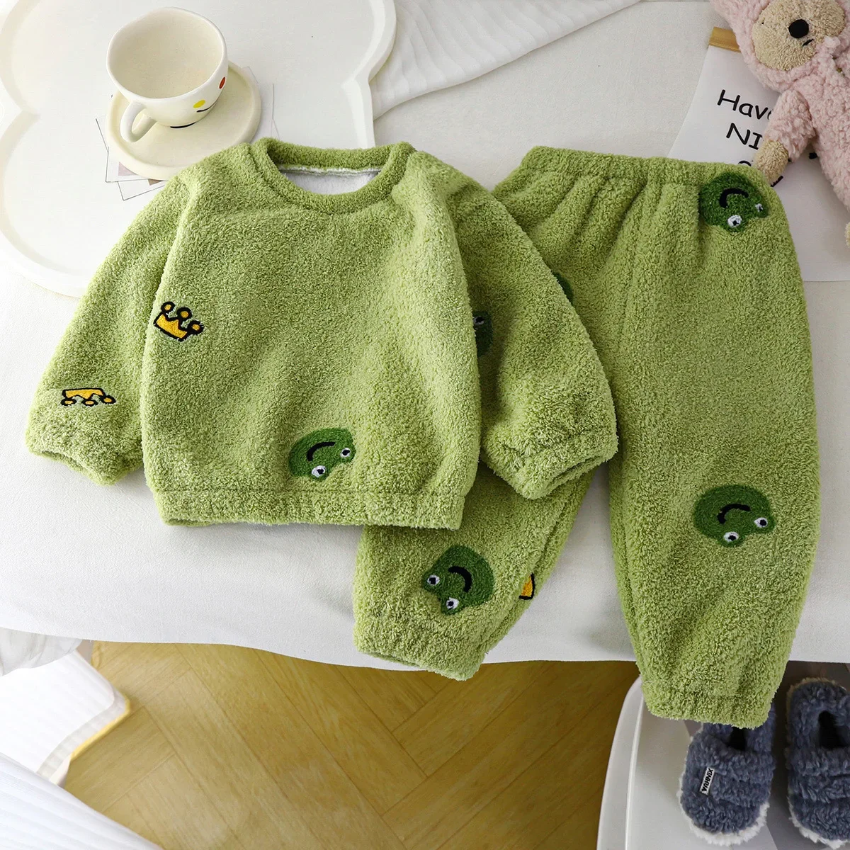 Pijamas gruesos de lana cálida - Winter Clothing Toddler reseña y precio