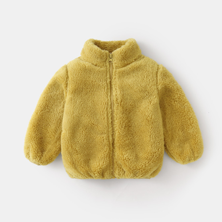 Abrigo de Felpa de Color Sólid - Winter Clothing Toddler reseña y precio