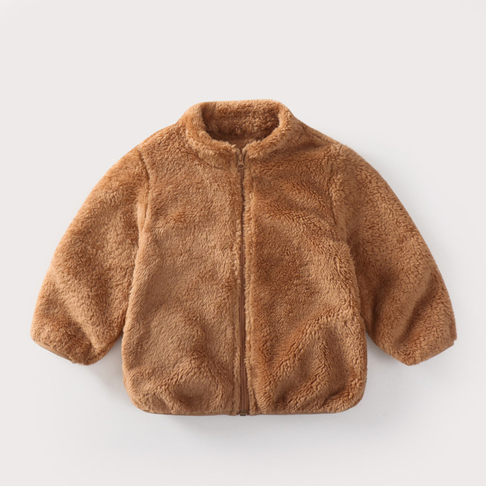 Abrigo de Felpa de Color Sólid - Winter Clothing Toddler reseña y precio