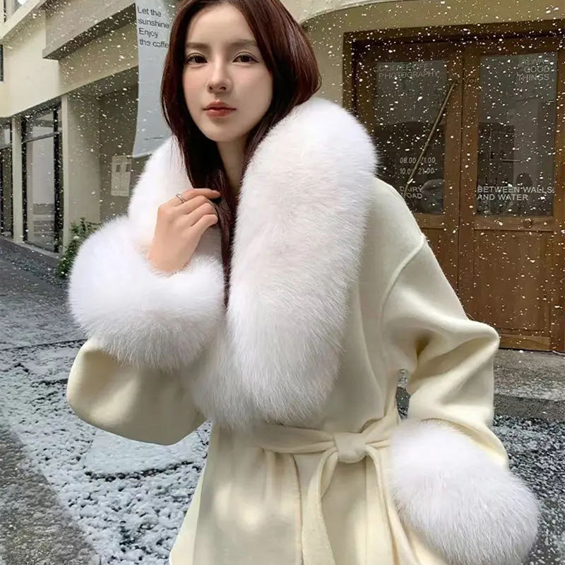 2025 Collar de piel de zorro a - Winter Clothing Clearance Sale reseña y precio