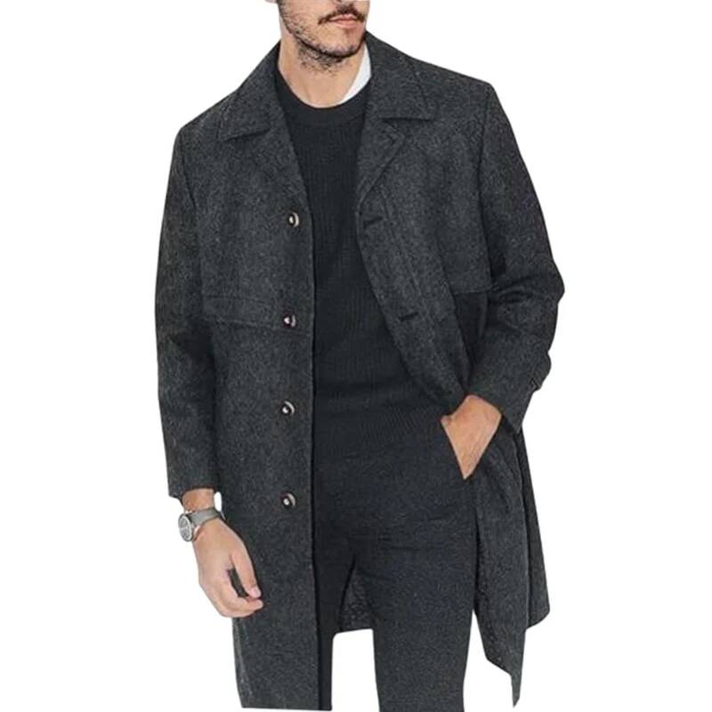 Abrigo de Solapa para Hombre,  - Winter Clothing Taiwan reseña y precio